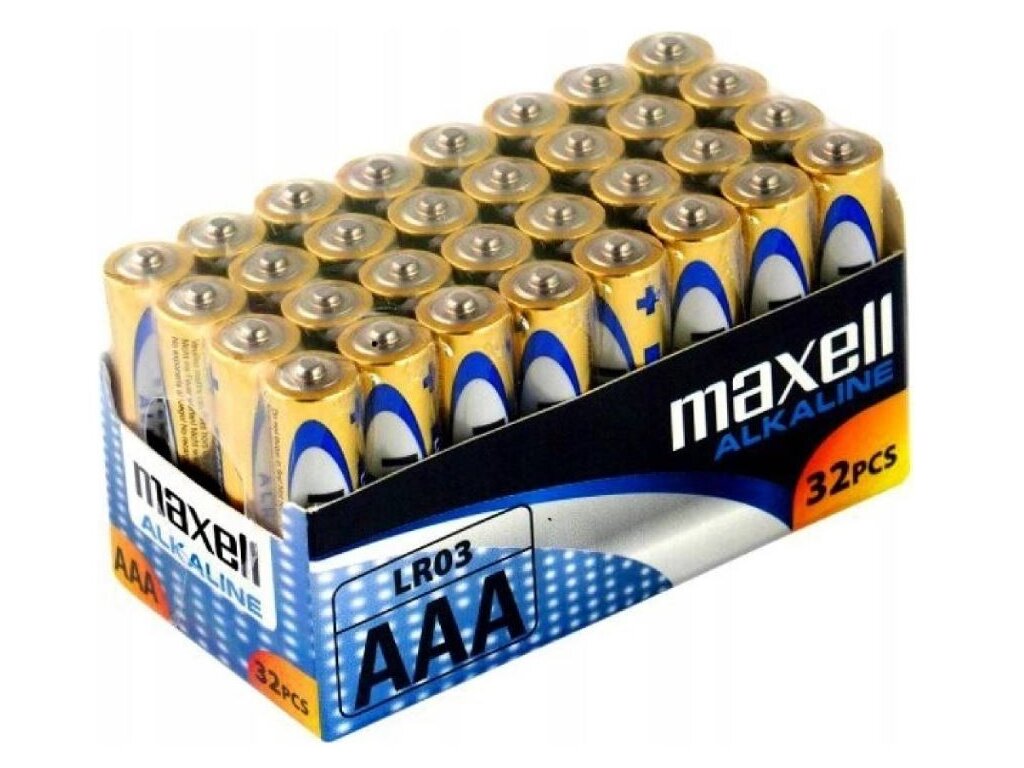 AAA Baterie Maxell Alkaline LR03 balení 32 ks