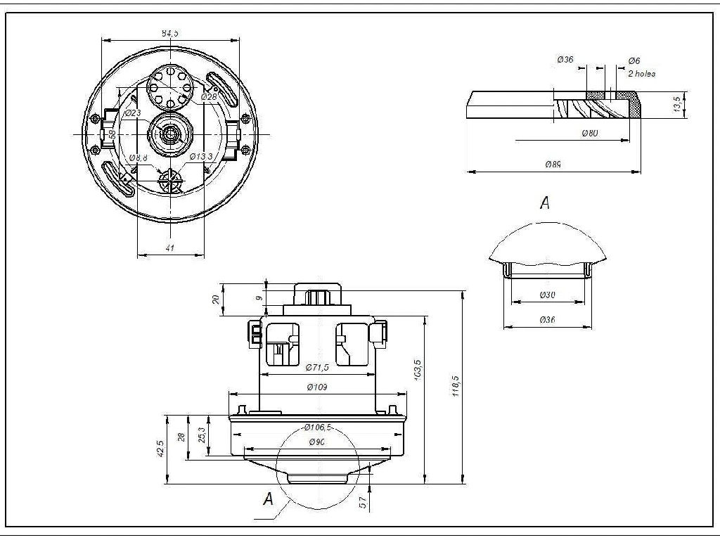 Agregát vysavače, motor vysavače RS-RT900587 GROUPE SEB, originál
