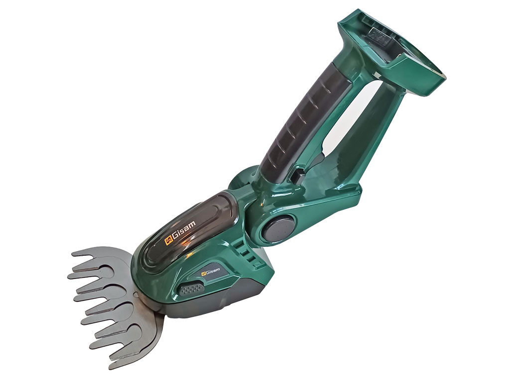 Aku nůžky na živý plot a trávu Gisam 2 v 1 - 18V, kompatibilní s bateriemi Makita 