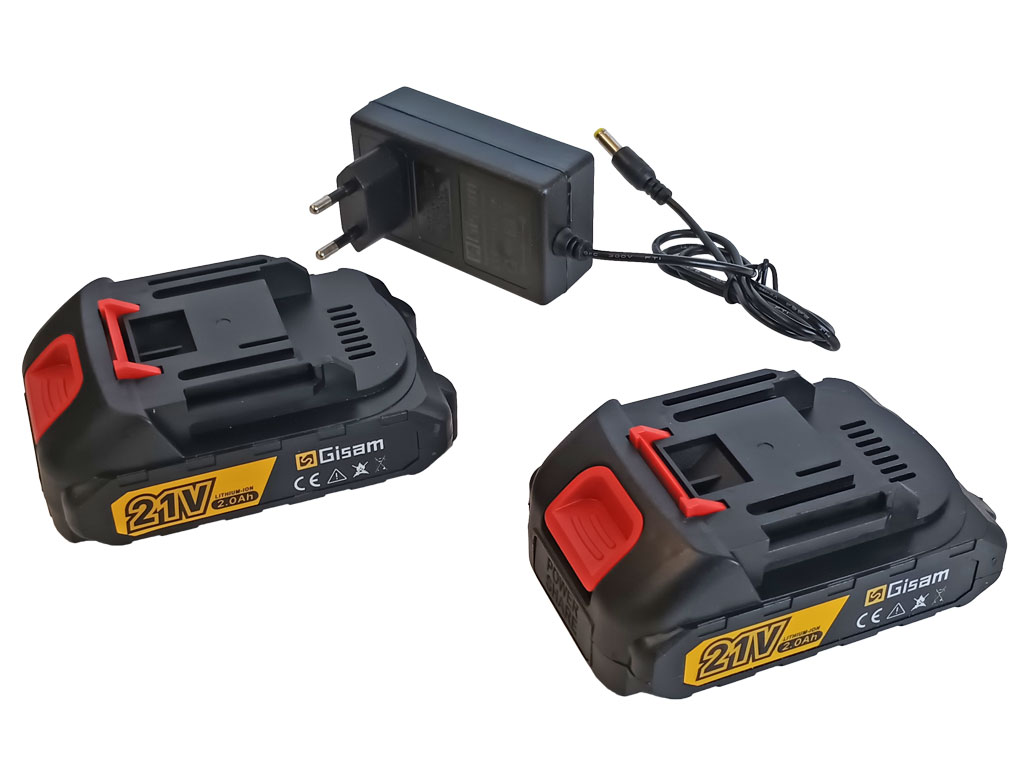 Aku nůžky na živý plot a trávu Gisam 2 v 1 - 18V, kompatibilní s bateriemi Makita 