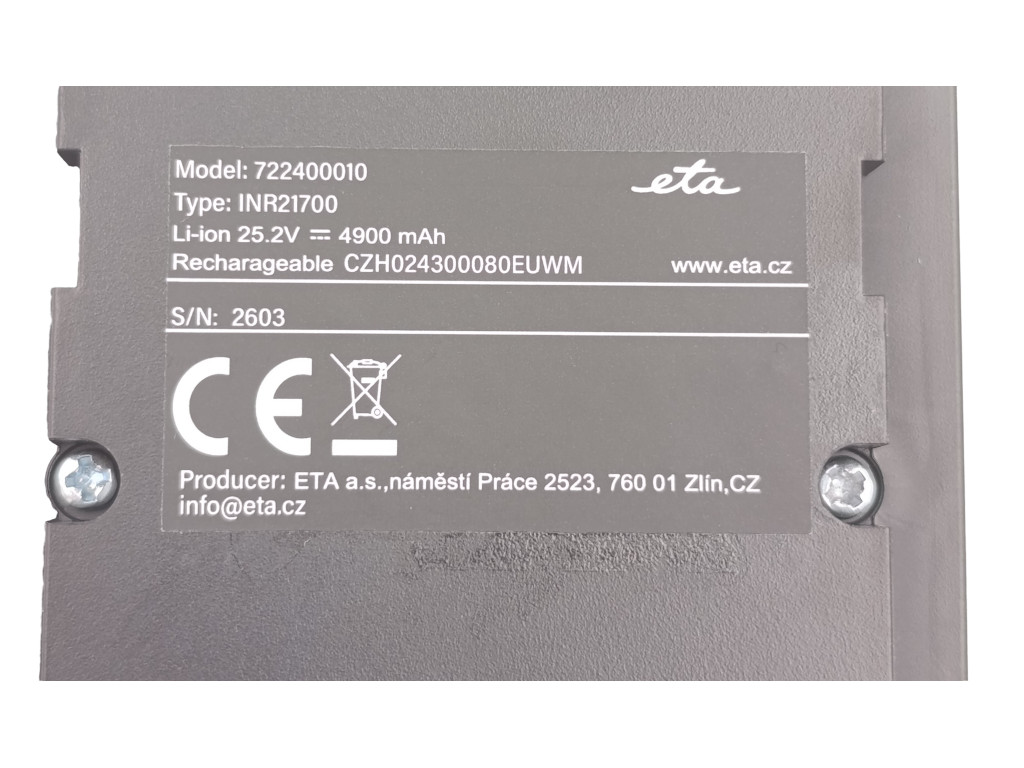 Akumulátor 25.2V 4900mAh Li-Ion, vysavač Eta 7224 Fortis ( ETA 7224 00010)
