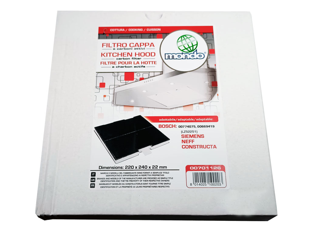 Filtr odsavače par, digestoře - uhlíkový 00744075 BOSCH / SIEMENS, náhrada