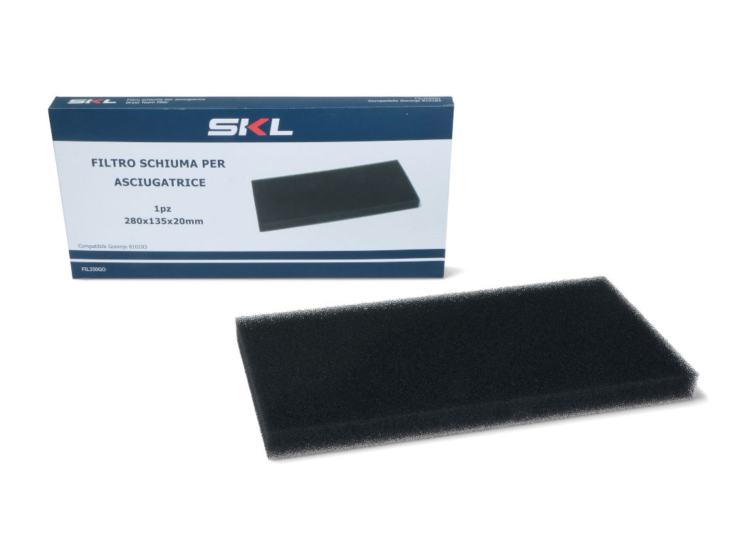 Filtr sušičky pěnový SP-13, SP10, 280 x 135 x 20mm 628504, 429410, 810183 Gorenje D7564