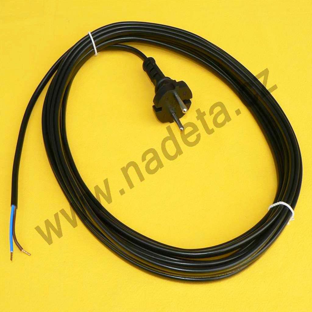 Flexo šňůra PVC 2x0,75mm 6,3m plochá 042900130 do vysavače