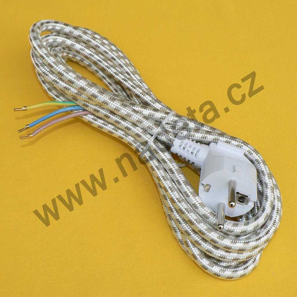 Flexo šňůra opředená 3x0,75mm 3m