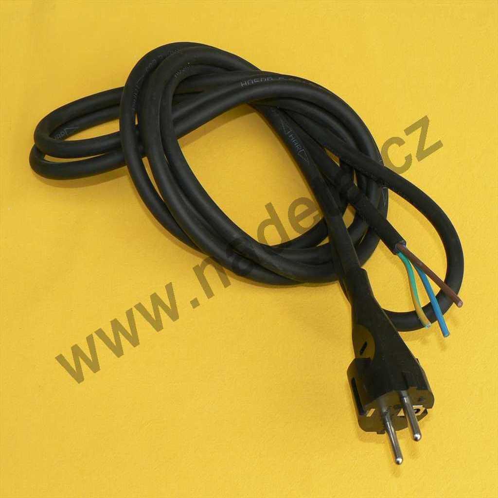 Flexo šňůra pryžová 3x1,5mm 3m