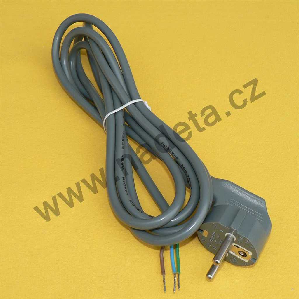 Kabel Flexo PVC 3 x 0,75 mm, 2 m, černá / šedá
