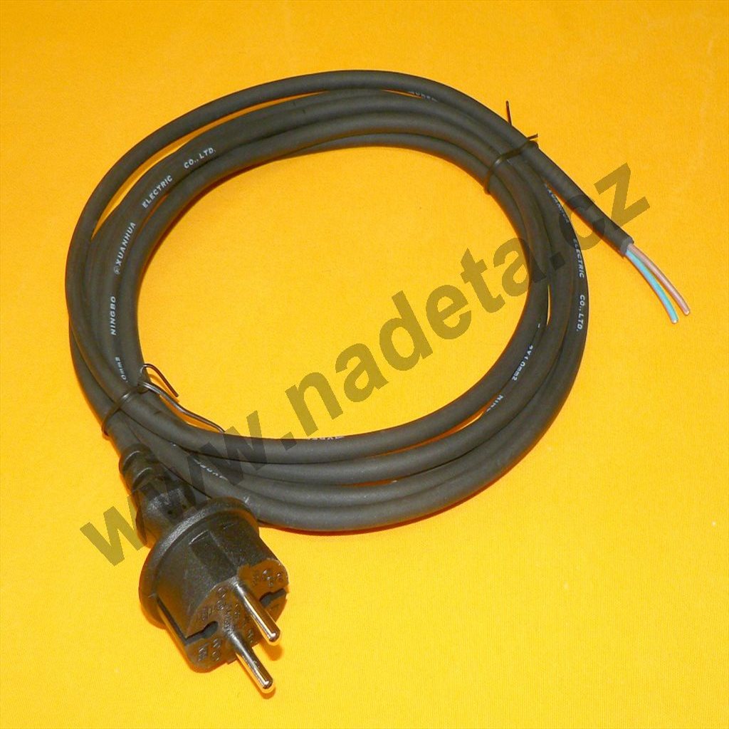 Kabel flexo přívodní šňůra guma 2x1/3m