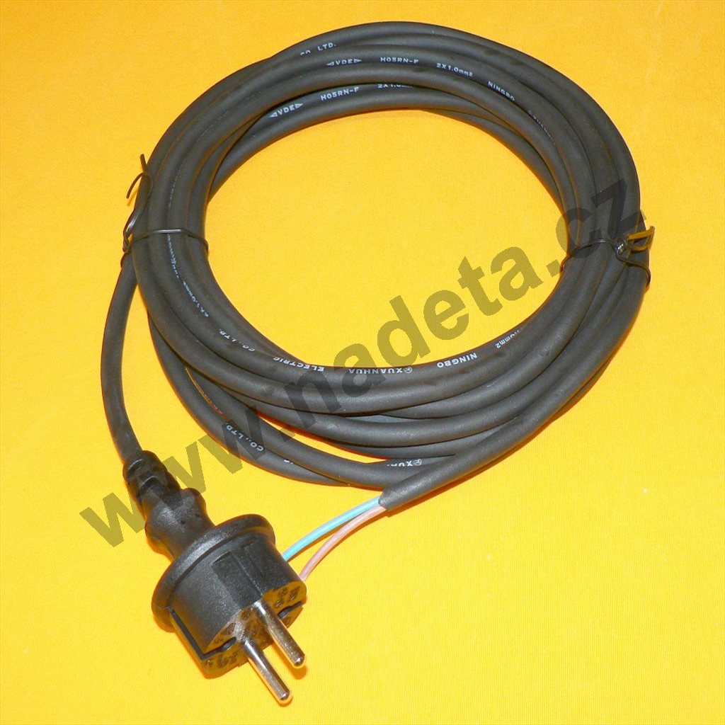 Kabel flexo přívodní šňůra guma 2x1/5m