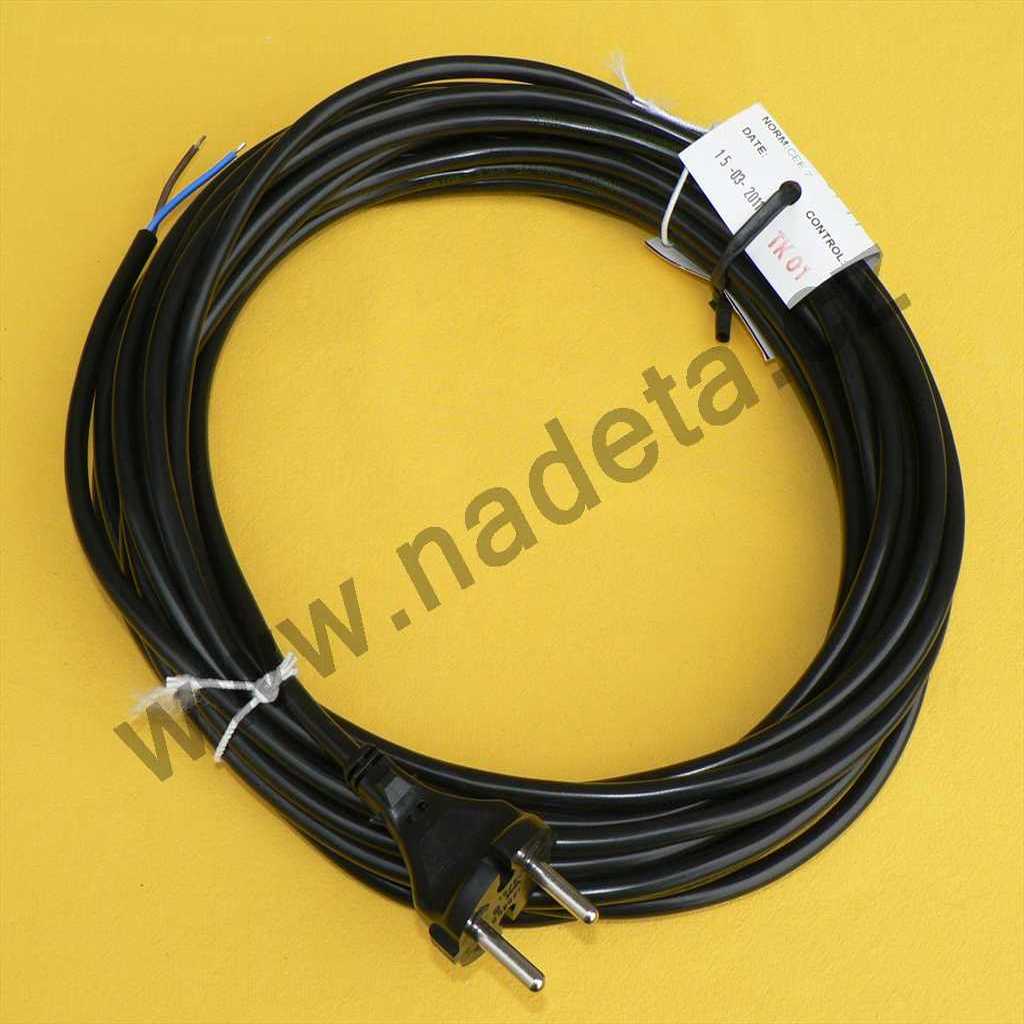 Kabel k vysavači, flexo šňůra 10m  PVC 2 x 0,75 černá