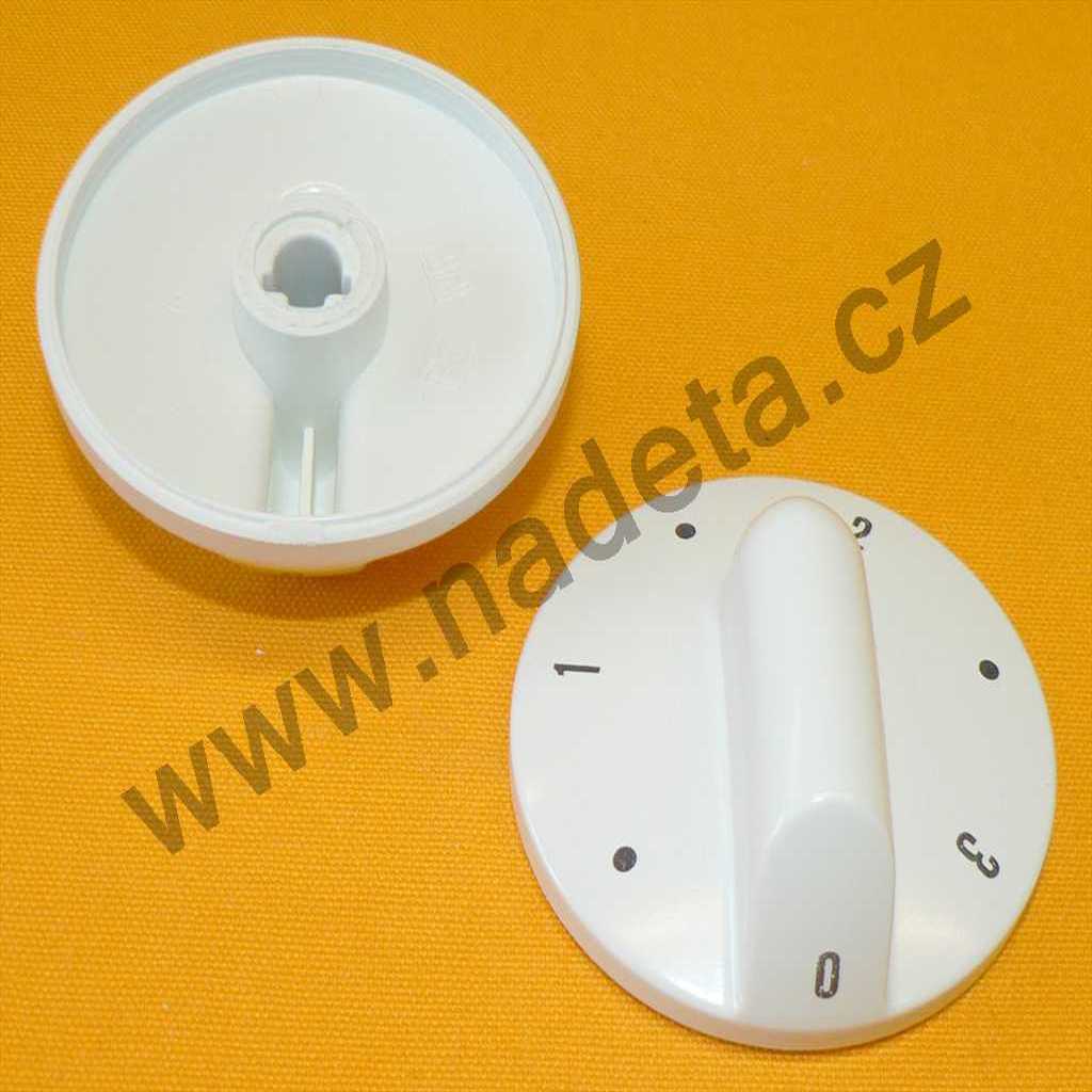 Knoflík bílý přepínače plotny, sporák Gorenje EC244W, E542, E642