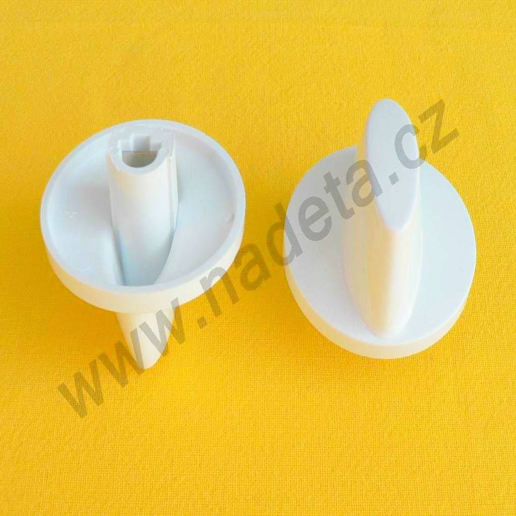 Knoflík bílý přepínače plotny + troubového přepínač + termostatu, sporák Mora 3430, 3465