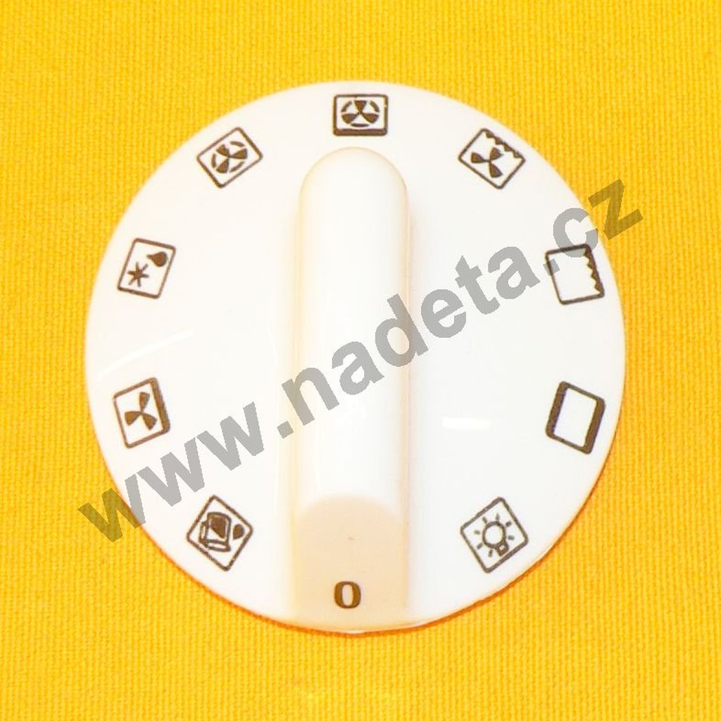 Knoflík bílý přepínače trouby, sporák Gorenje E53T1-E2