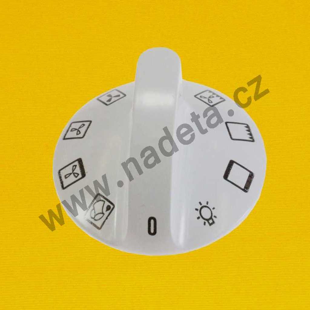 Knoflík bílý přepínače trouby, sporák Gorenje K64YG5V22