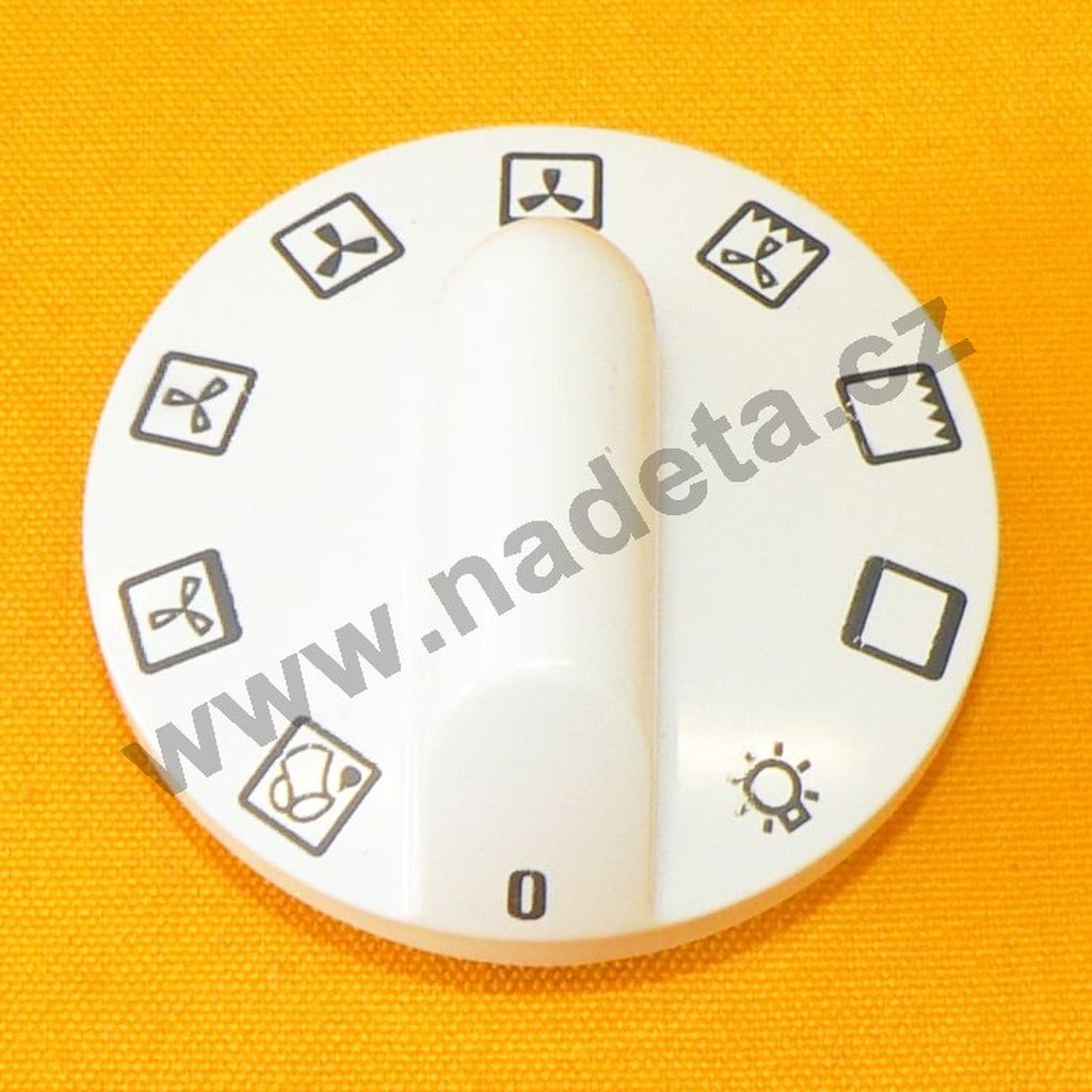 Knoflík bílý přepínače trouby, sporák Gorenje K743W