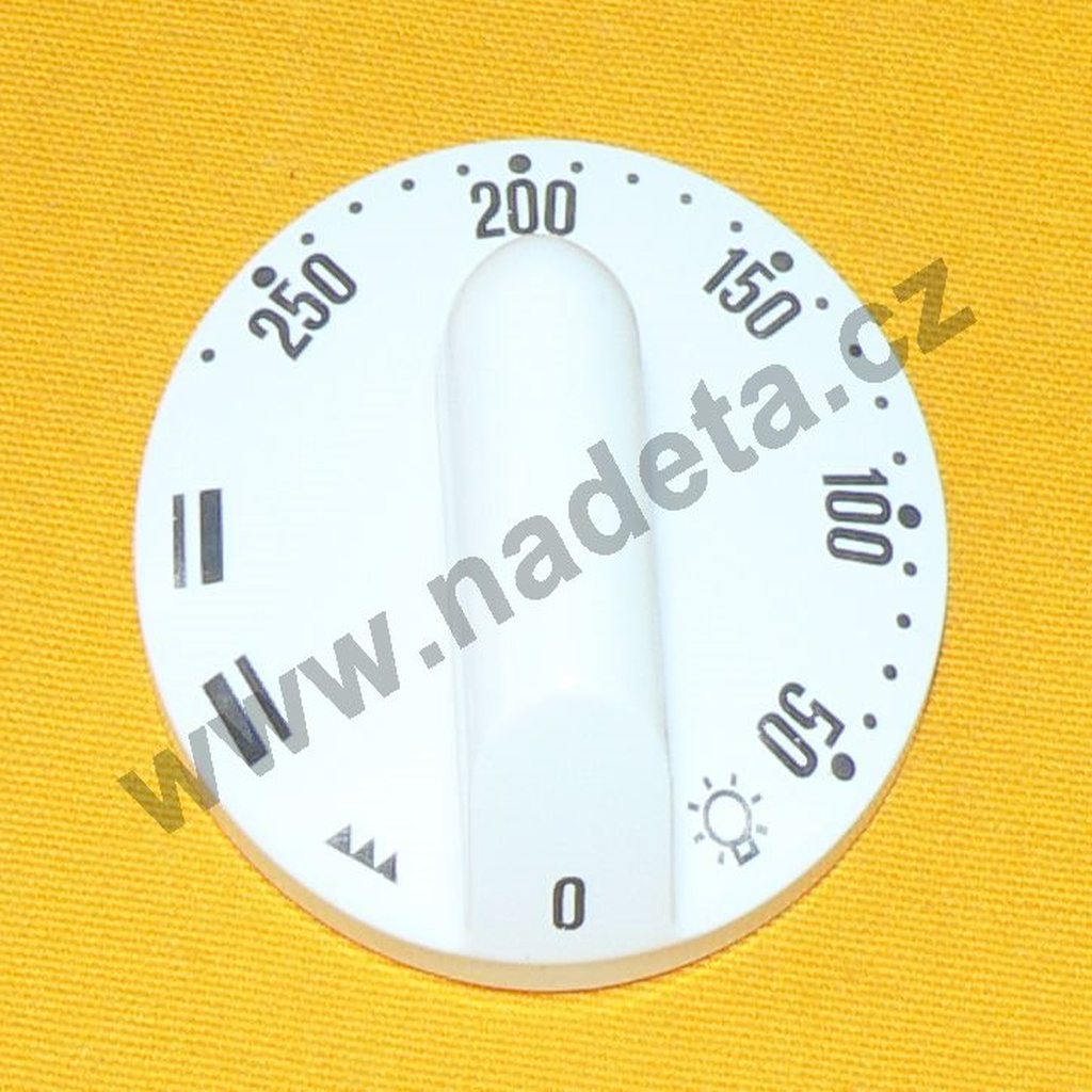 Knoflík bílý termostatu + funkcí trouby, sporák Gorenje 