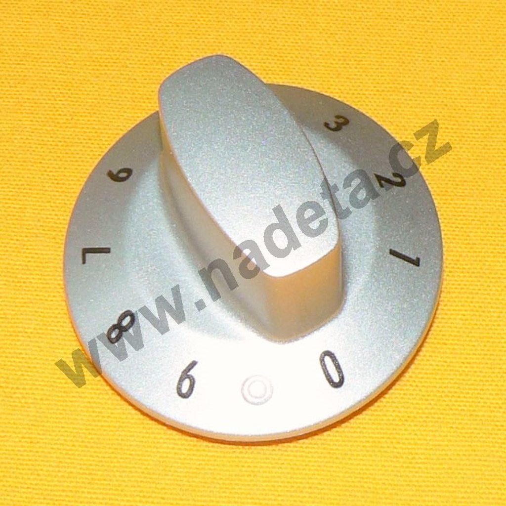 Knoflík stříbrný přepínače plotny DUO, sporák Gorenje EV431 D544M