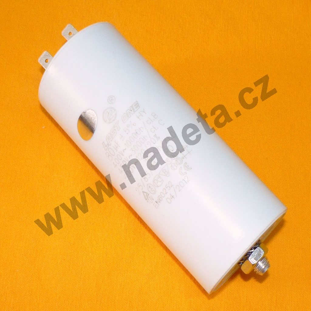 Kondenzátor 80 uF s konektory faston