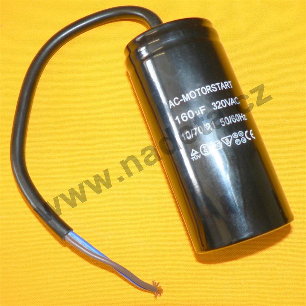 Kondenzátor rozběhový 160uF, kabel TC544