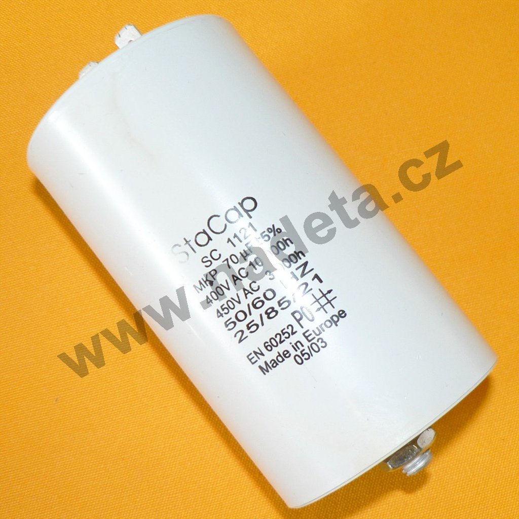 Kondenzátor rozběhový 70uF konektory TC886DS