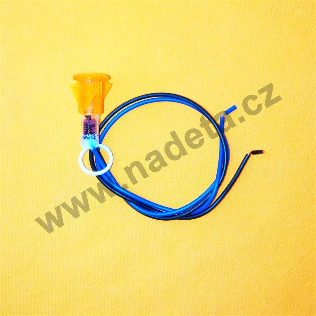 Kontrolka oranžová s kabelem - světelný zdroj, 230V, bojler Tatramat