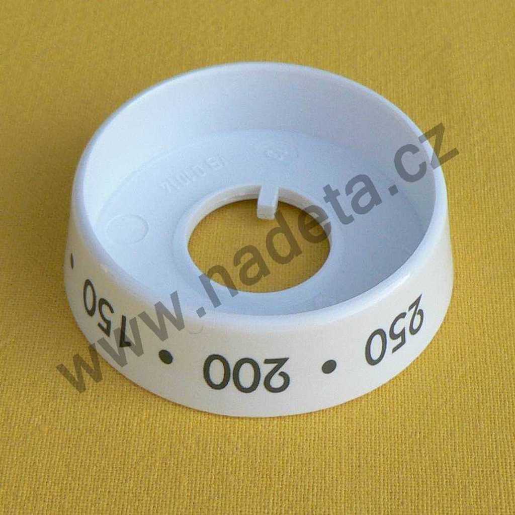 Kroužek bílý knoflíku termostatu Mora 2430, 3428