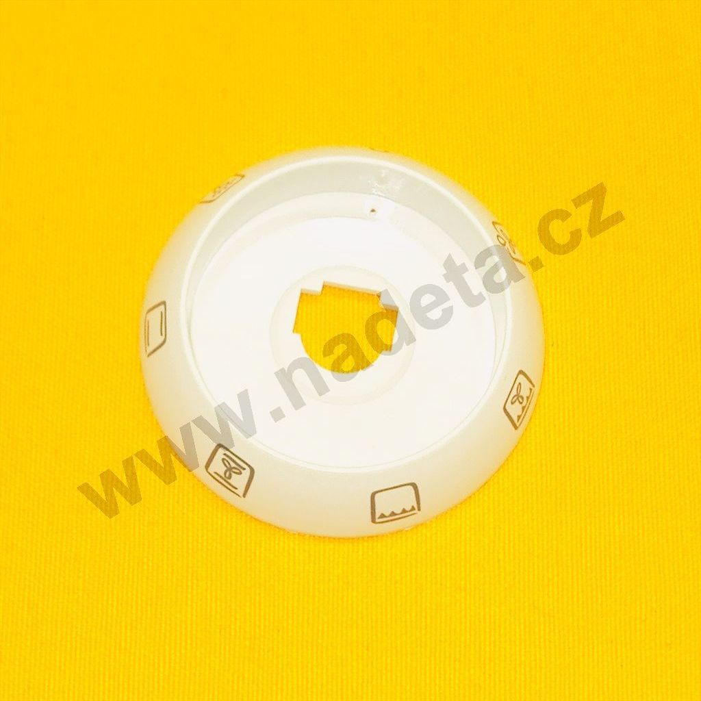 Kroužek přepínače funkcí trouby pod knoflik na sporák Mora 0-3 3463, 3471.1E-04-020 128 Gorenje 850982, bílý