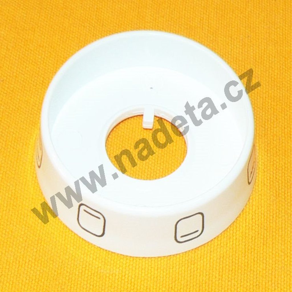 Kroužek přepínače funkcí trouby pod knoflik na sporák Mora 2443.1042, 6 poloh, bílý