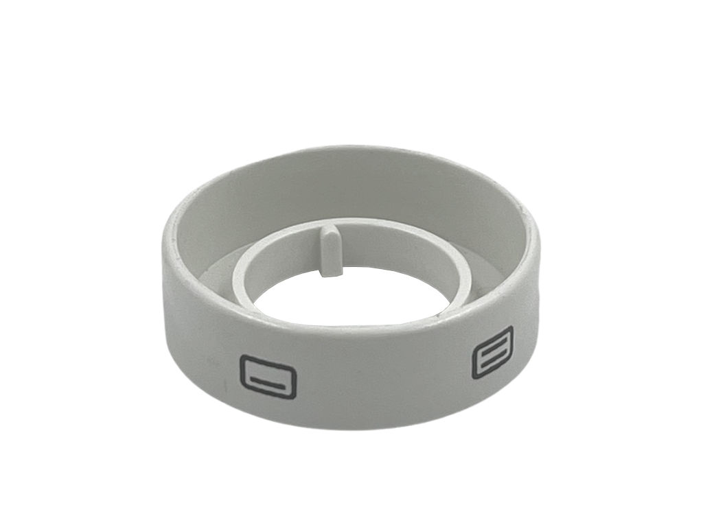 Kroužek přepínače funkcí trouby pod knoflik na sporák Mora 3102, 3171, B 3100, Gorenje 810145, bílý