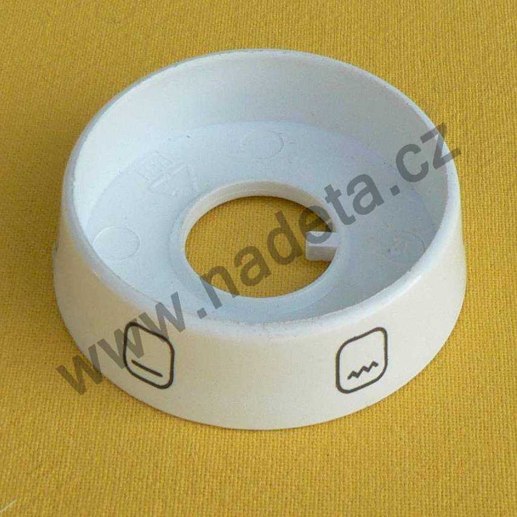 Kroužek přepínače funkcí trouby pod knoflik na sporák Mora, bílý