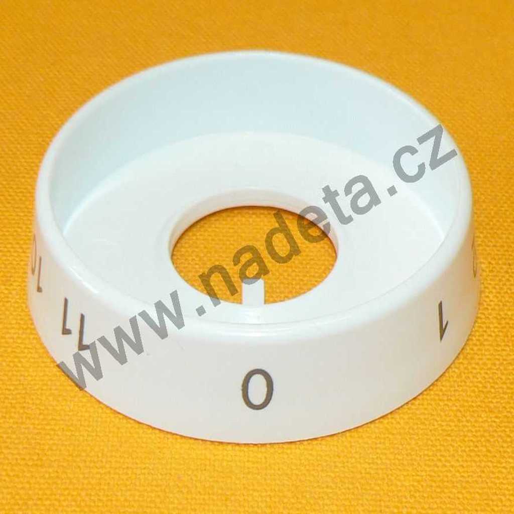 Kroužek přepínače plotny 0 - 11 pod knoflik na sporák Mora Mora bílý