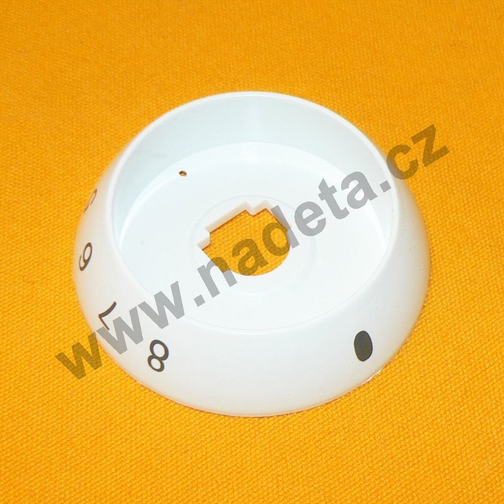 Kroužek přepínače plotny 1 - 8 pod knoflik na sporák Mora 1425.1E12, bílý