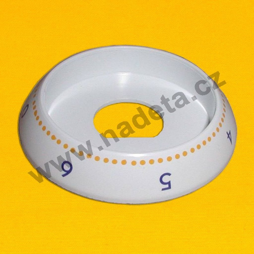 Kroužek přepínače plotny pod knoflik na sporák Mora 3476, bílý