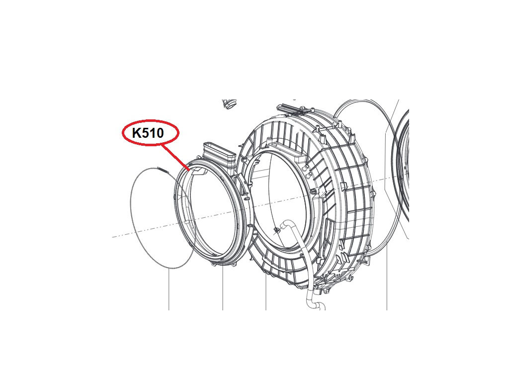 Manžeta, těsnění dvířek pračky MDS64171701 LG, originál