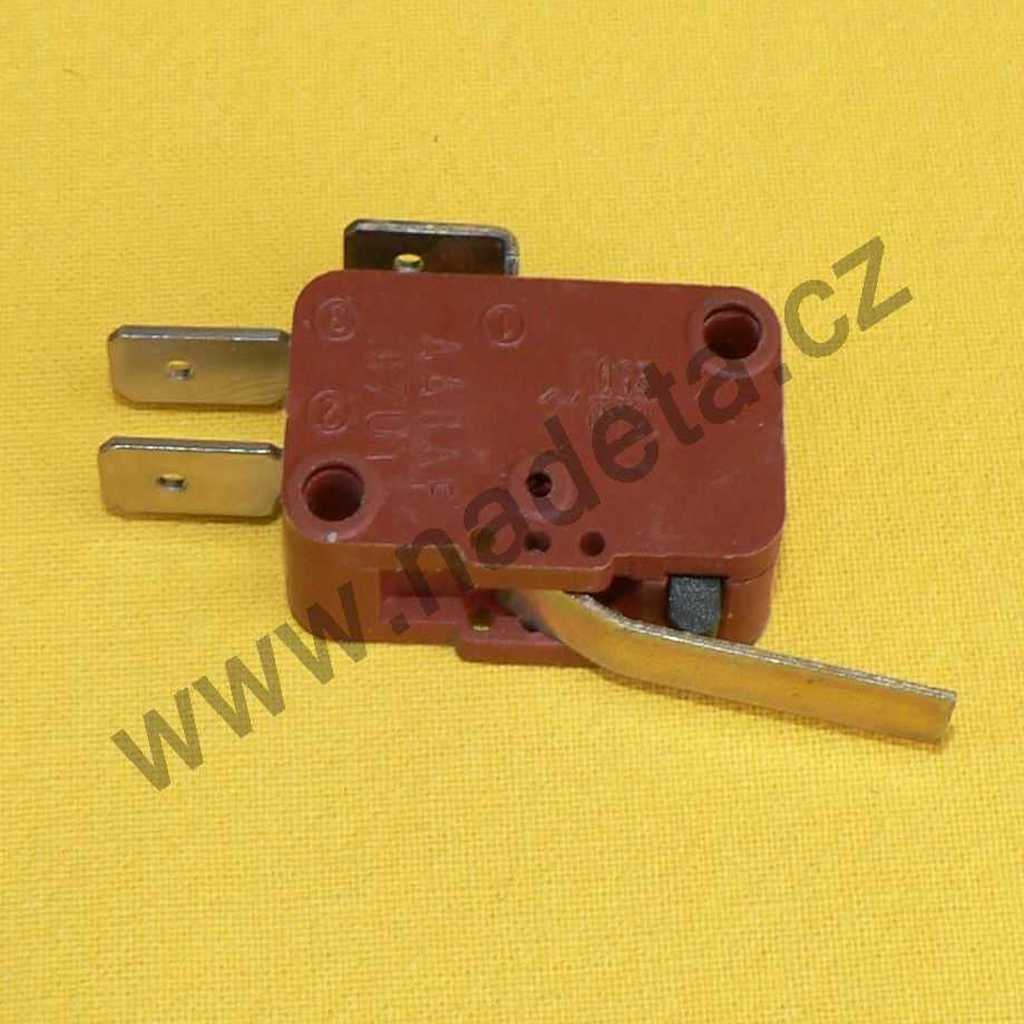 Mikrospínač 3 vývody 16A s páčkou
