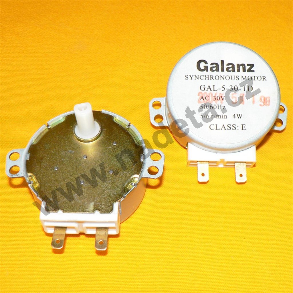 Motorek talíře d=7mm, l=14mm, 4W, 30V, mikrovlnná trouba Eta