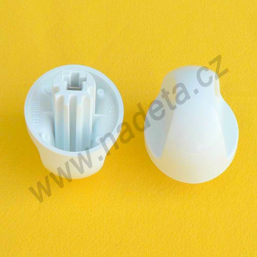 Náhradní knoflík ke sporáku Mora 2430, 3428, 3471, 3454, ovládací knoflík přepínače trouby + termostatu, bílý 