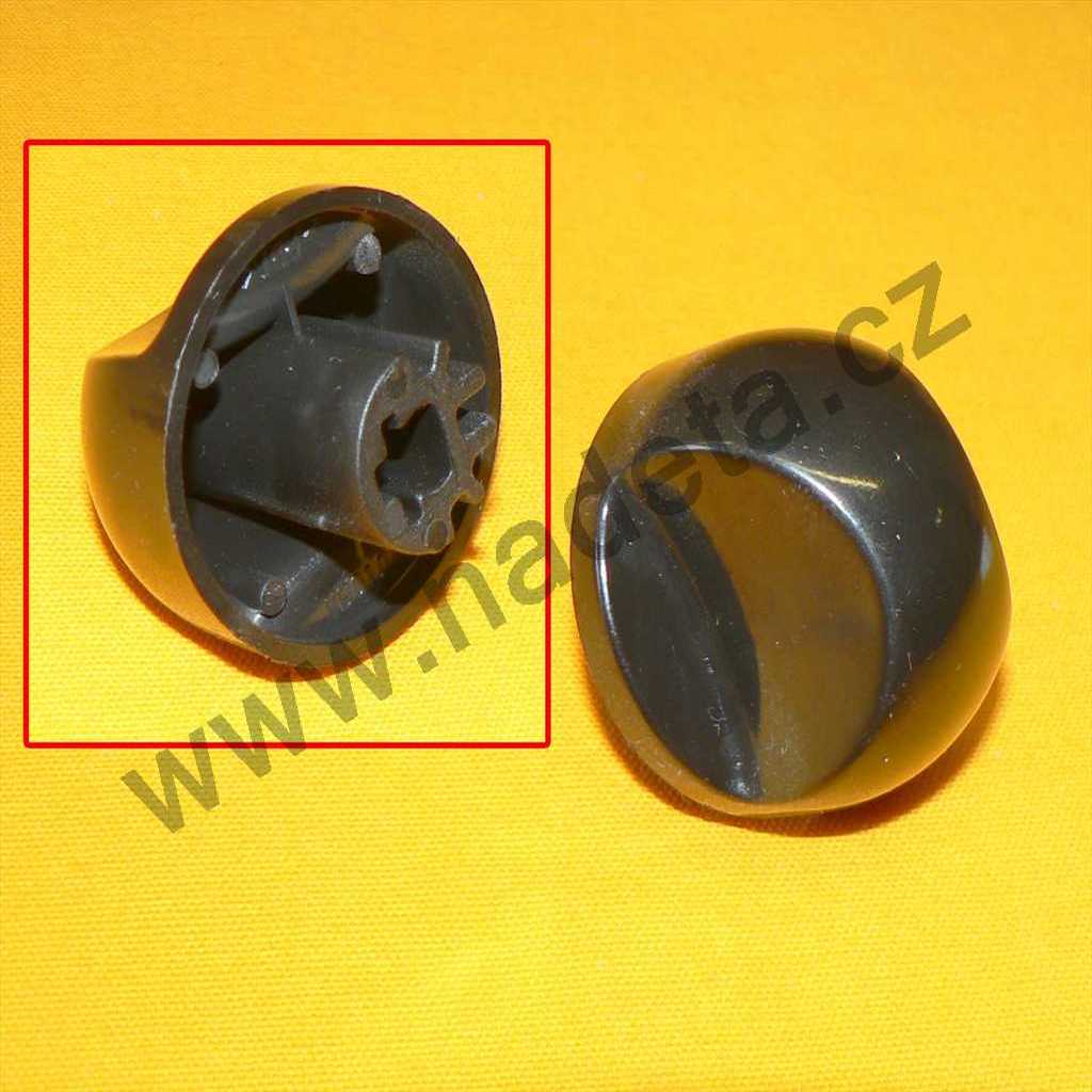 Náhradní knoflík ke sporáku Mora 2430, 3428, 3471, ovládací knoflík přepínače trouby + termostatu, hnědý 