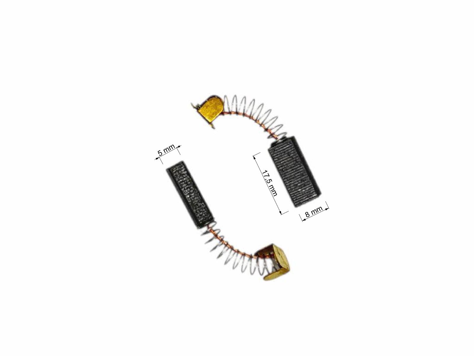 Náhradní uhlíky pro Narex 2ks, 5 x 8 x 17,5 mm, vrtačka EV513, 51, uhlíky do elektromotorů vrtačky 