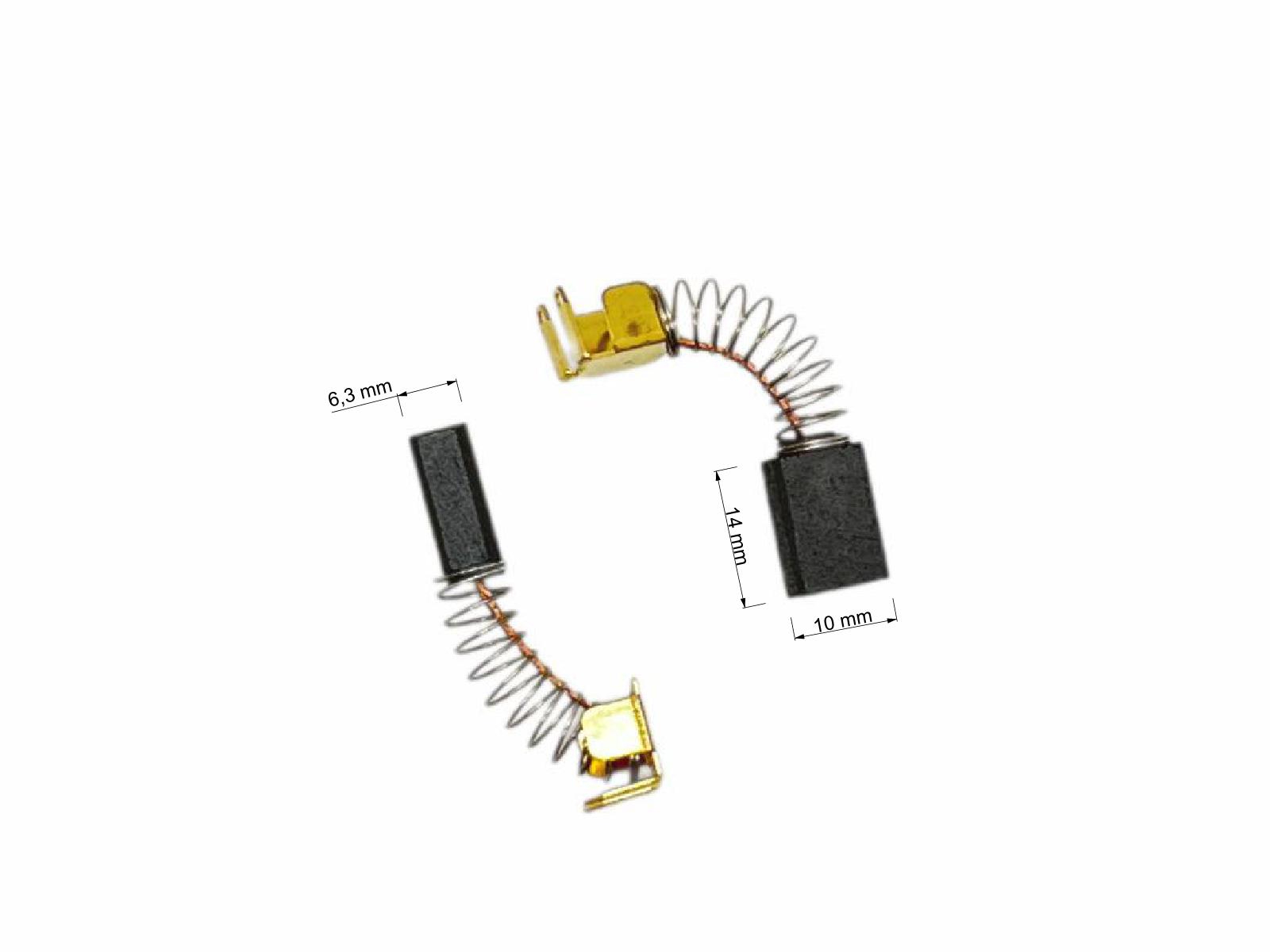 Náhradní uhlíky pro Narex 2ks, 6,3 x 10 x 14 mm, EVP13, 66627009, 627009, uhlíky do elektromotoru vrtačky