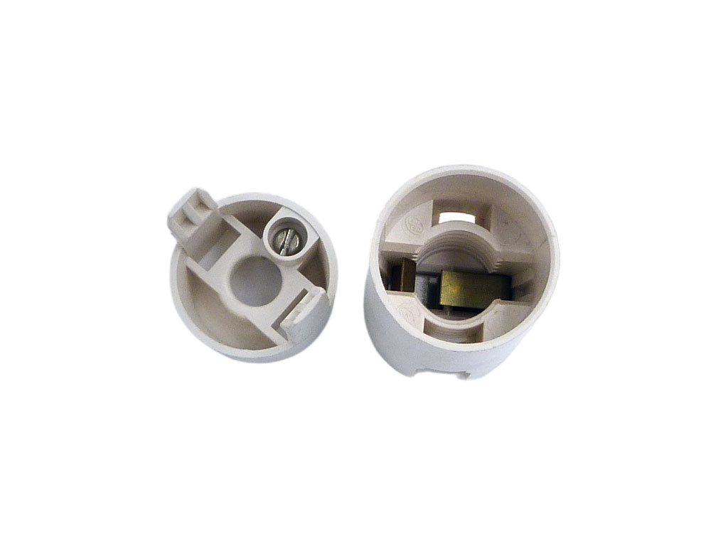 Objímka plastová krátká E14