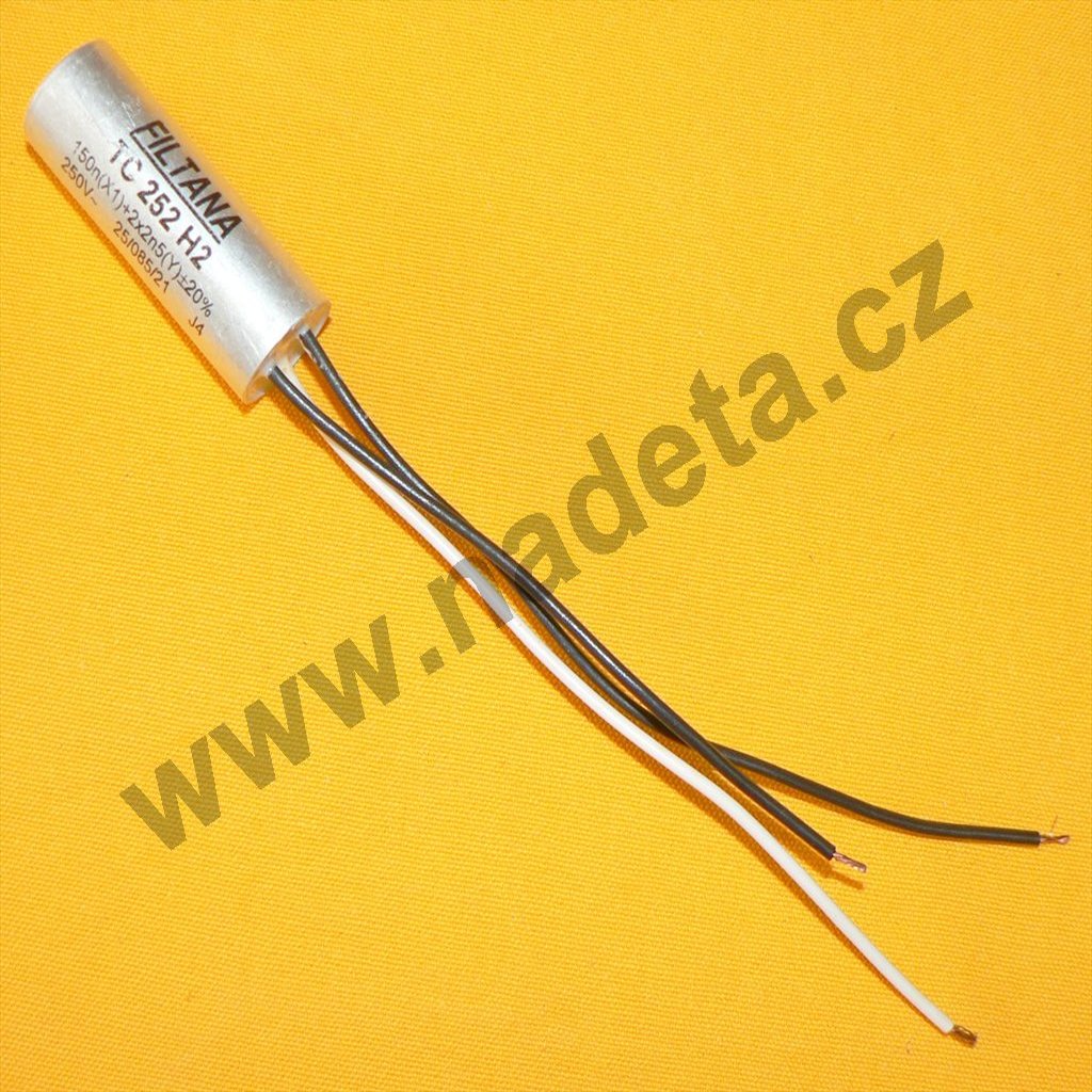 Odrušovací kondenzátor TC252 H2 150nF X1 + 2 x 2.5nF  ( ETA 9846 00715 )