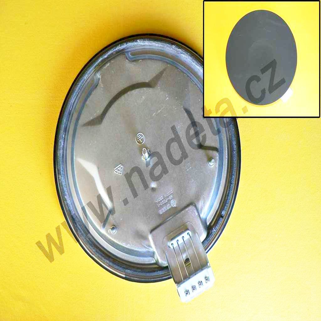 Plotna litinová 225mm 2600W, 230V s omezovačem