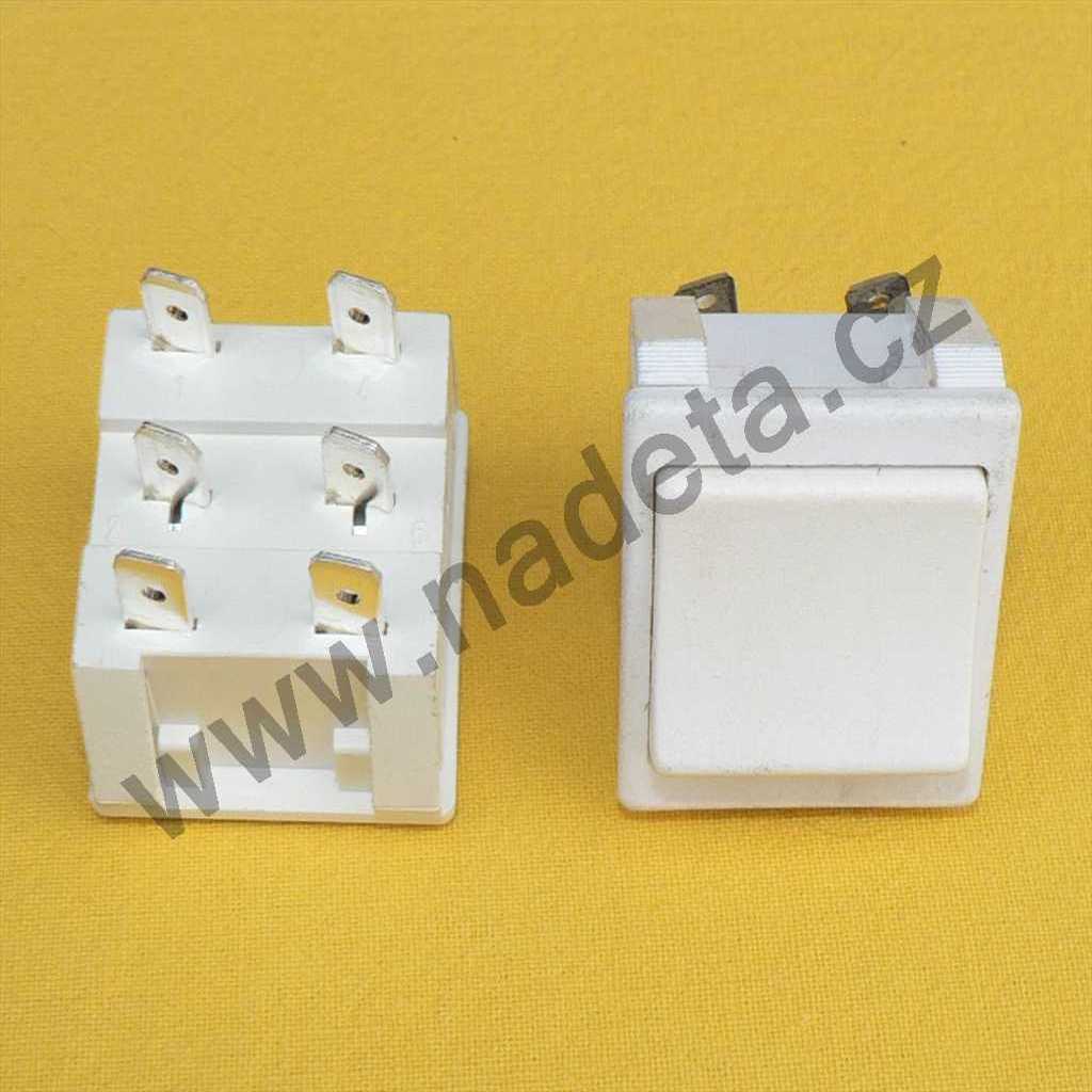 Přepínač dvoupólový střídavý kolébkový 6A, 250V