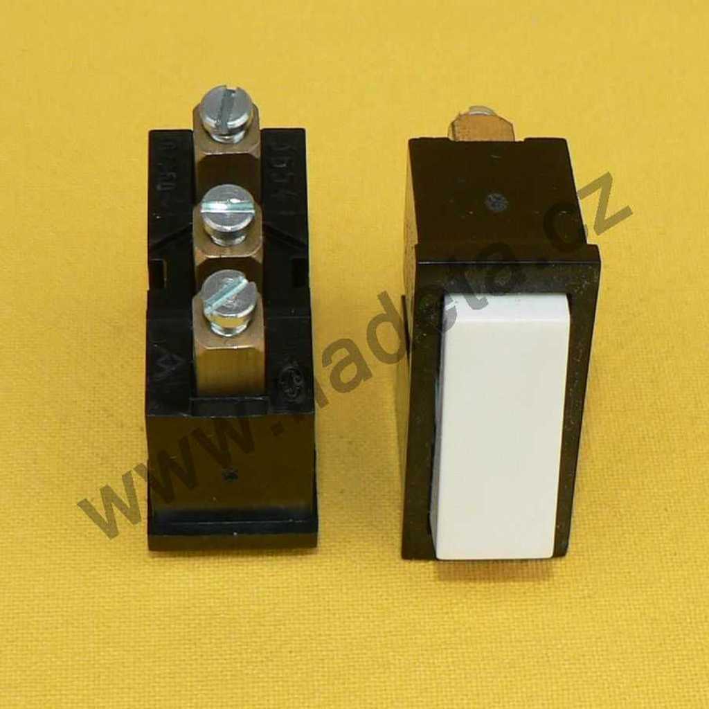 Přepínač kolébkový vestavný 3 vývody, 16A