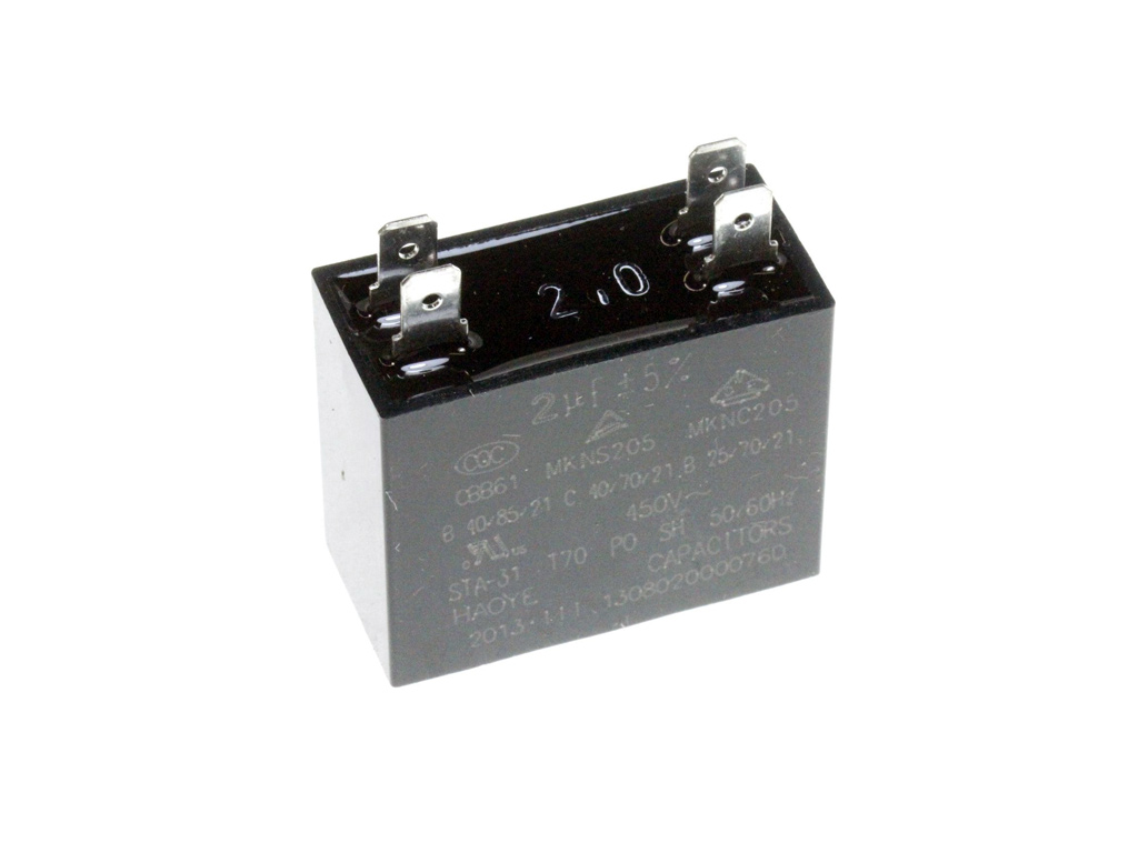 Rozběhový kondenzátor 2.0uF / 450V CBB61,  faston 4.8mm 4055336566 ELECTROLUX / AEG, náhrada