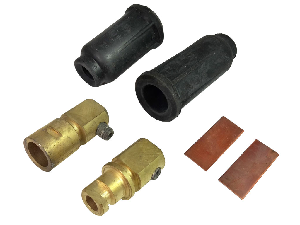 Rychlospojka svářecích kabelů černá, zástrčka + zásuvka bajonet RS 400 sada 