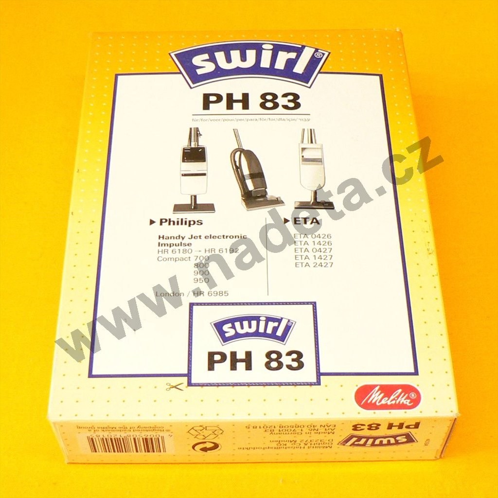 Sáčky do vysavače ETA 0426, PHILIPS, SWIRL PH83, 14 + 2ks, sáčky do vysavače