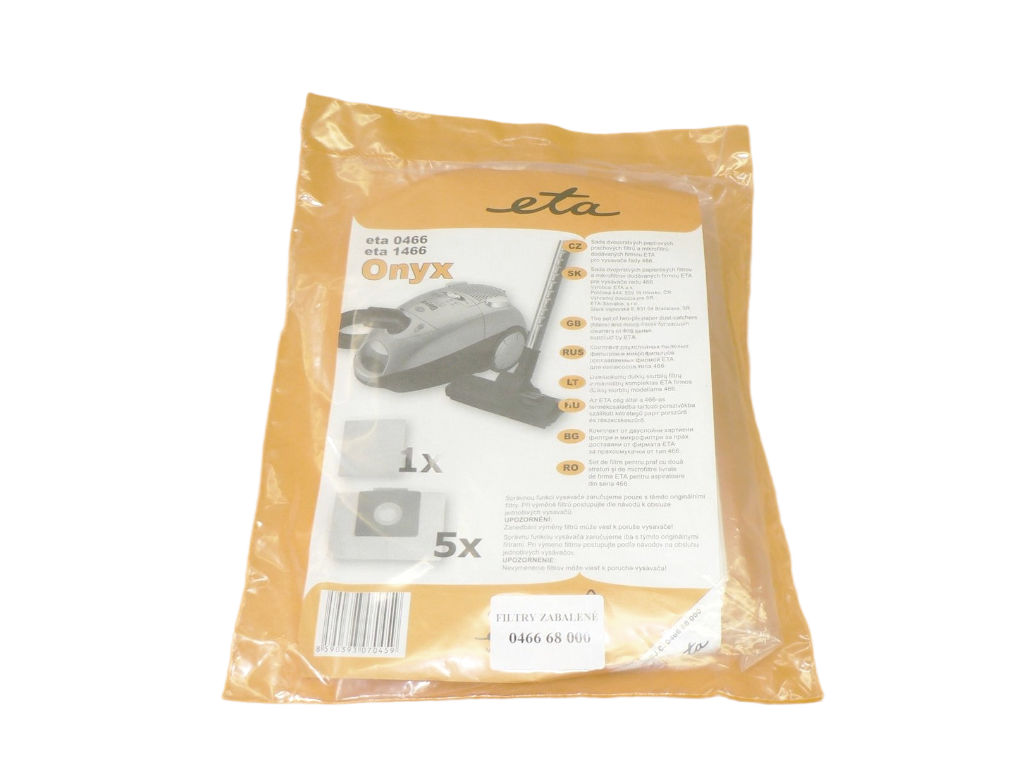 Sáčky do vysavače Eta 0466, 1466, Onyx, 5+1ks č.30, MM, filtry papírové (ETA 046668830)
