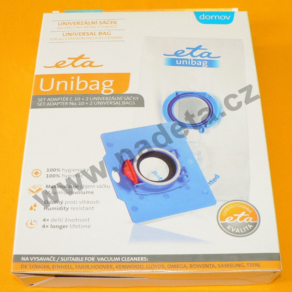 Sáčky do vysavače Eta UNIBAG startovací set č.10, 2ks + 1ks ADAPTÉR, 990068080 (ETA 990068080)